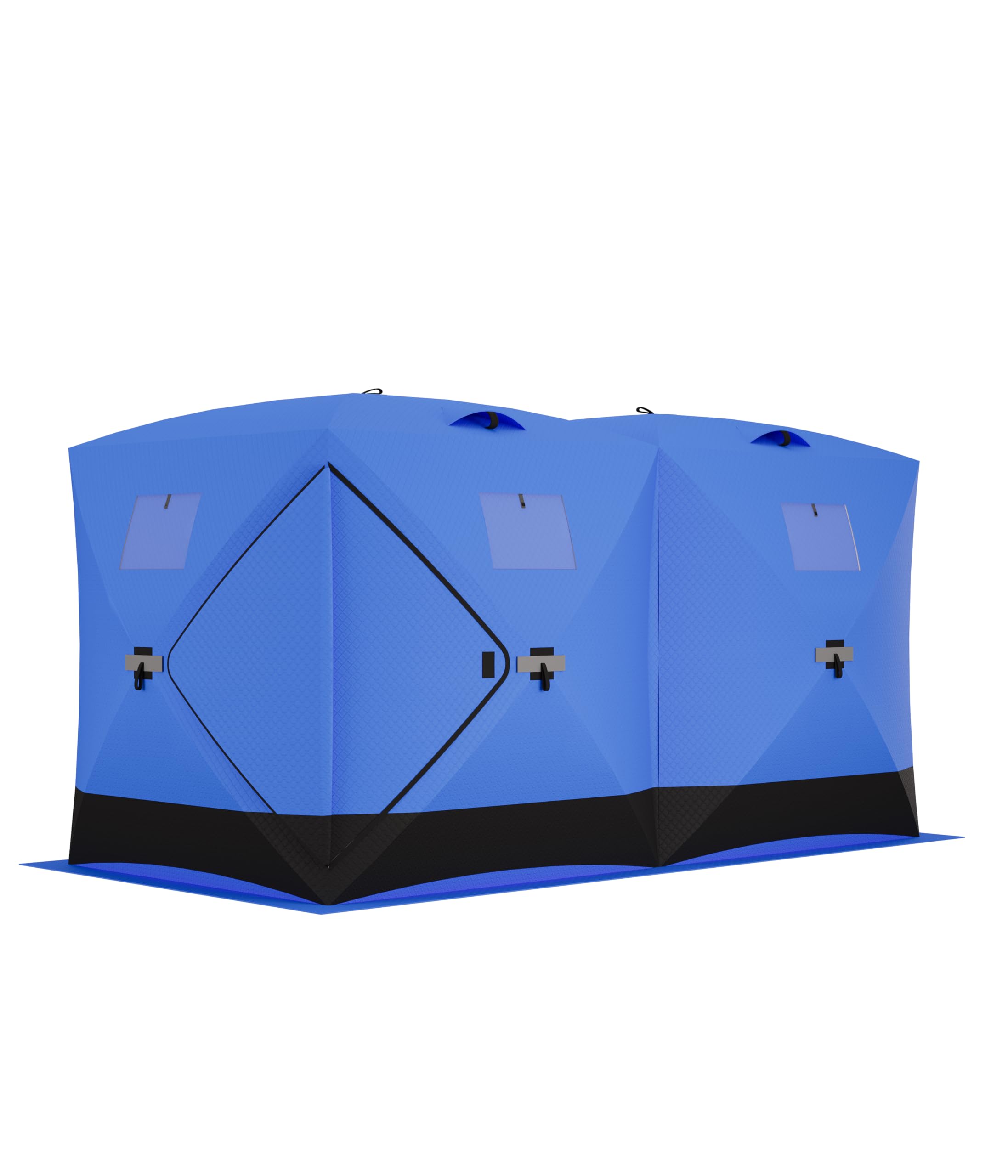 DEXSO Insulated Ice Fishing Tent, Portable Pop-Up Shelter, 6-8